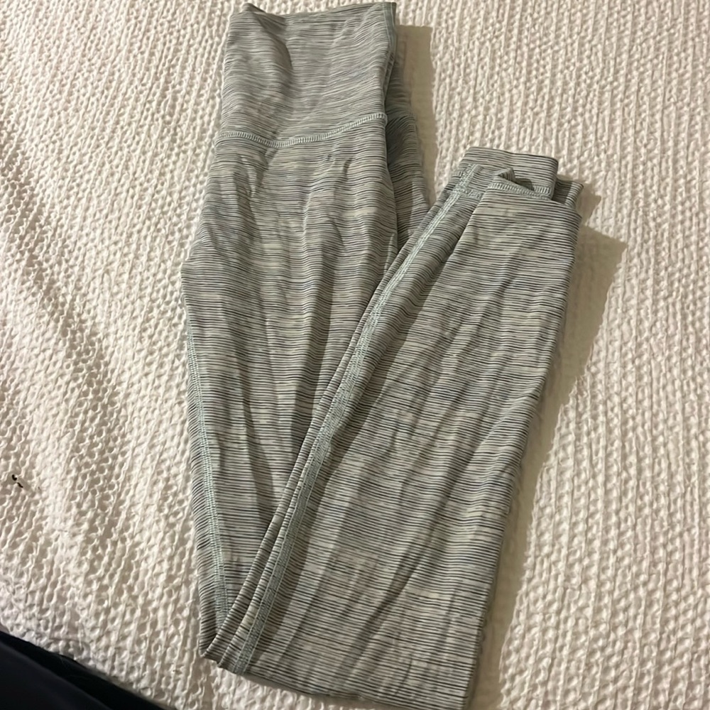 striped lulu leggings size 2